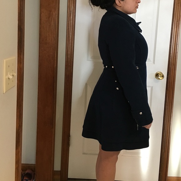 NWOT Karen Millen Military Coat, Navy, Sz10 - Picture 8 of 8